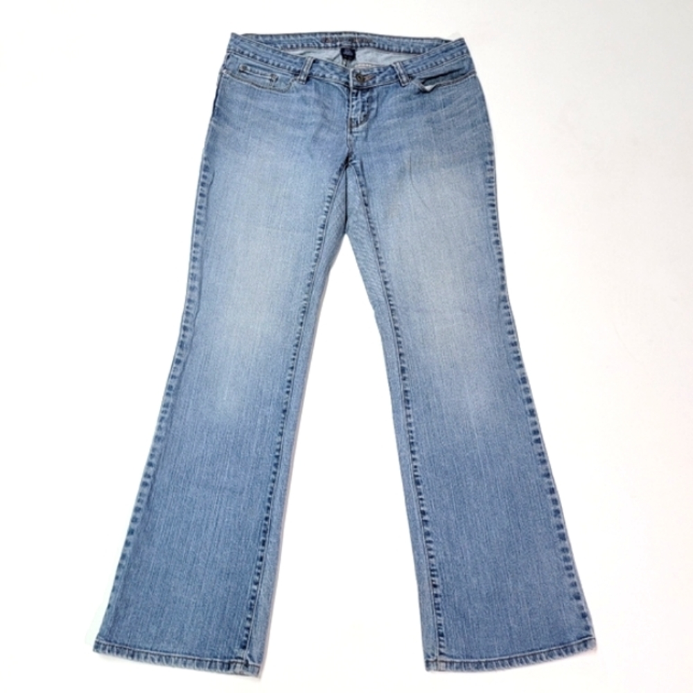 FALLS CREEK ♡ Super-Sweet Vintage Factory Faded Stretchy Blue Jeans 6 Avg